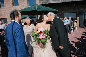 Industrial, modern wedding at Liberty Warehouse in Red Hook, Brooklyn. By Kelly Kollar Photography.