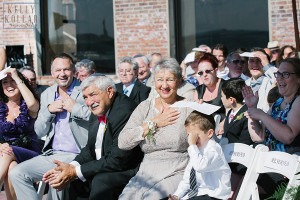 Industrial, modern wedding at Liberty Warehouse in Red Hook, Brooklyn. By Kelly Kollar Photography.