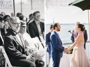 Industrial, modern wedding at Liberty Warehouse in Red Hook, Brooklyn. By Kelly Kollar Photography.