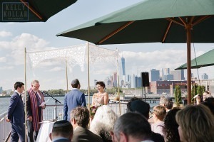 Industrial, modern wedding at Liberty Warehouse in Red Hook, Brooklyn. By Kelly Kollar Photography.