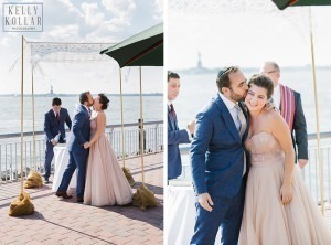 Industrial, modern wedding at Liberty Warehouse in Red Hook, Brooklyn. By Kelly Kollar Photography.