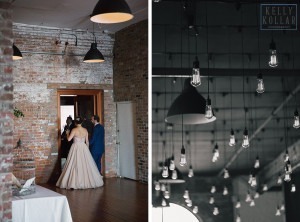 Industrial, modern wedding at Liberty Warehouse in Red Hook, Brooklyn. By Kelly Kollar Photography.