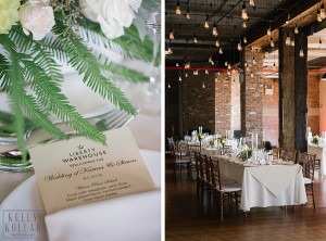 Industrial, modern wedding at Liberty Warehouse in Red Hook, Brooklyn. By Kelly Kollar Photography.