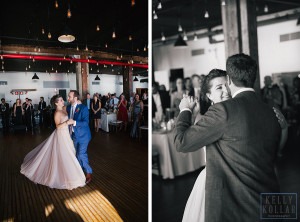 Industrial, modern wedding at Liberty Warehouse in Red Hook, Brooklyn. By Kelly Kollar Photography.
