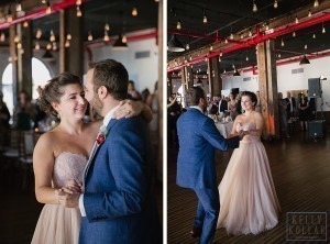 Industrial, modern wedding at Liberty Warehouse in Red Hook, Brooklyn. By Kelly Kollar Photography.