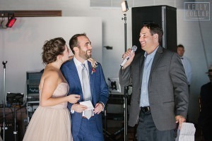 Industrial, modern wedding at Liberty Warehouse in Red Hook, Brooklyn. By Kelly Kollar Photography.