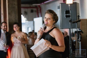 Industrial, modern wedding at Liberty Warehouse in Red Hook, Brooklyn. By Kelly Kollar Photography.