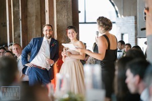 Industrial, modern wedding at Liberty Warehouse in Red Hook, Brooklyn. By Kelly Kollar Photography.