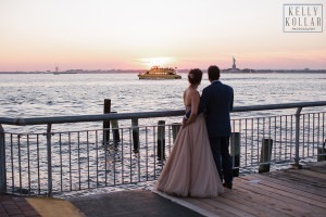 Industrial, modern wedding at Liberty Warehouse in Red Hook, Brooklyn. By Kelly Kollar Photography.