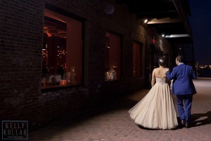 Industrial, modern wedding at Liberty Warehouse in Red Hook, Brooklyn. By Kelly Kollar Photography.