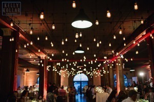 Industrial, modern wedding at Liberty Warehouse in Red Hook, Brooklyn. By Kelly Kollar Photography.