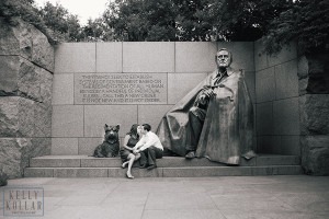 Engagement in Washington DC, including Cleveland Park, Kennedy Center, FDR Memorial, Washington Monument, Jefferson Monument. Photos by Kelly Kollar Photography.