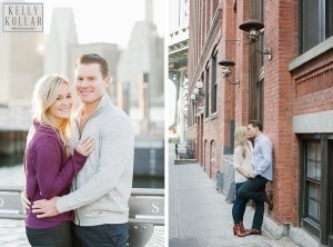 Engagement session in Brooklyn Bridge Park. Photos by Kelly Kollar Photography.