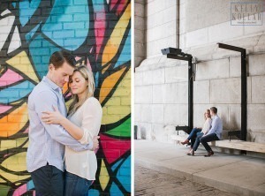 Engagement session in Brooklyn Bridge Park. Photos by Kelly Kollar Photography.