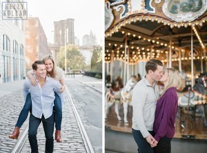 Engagement session in Brooklyn Bridge Park. Photos by Kelly Kollar Photography.