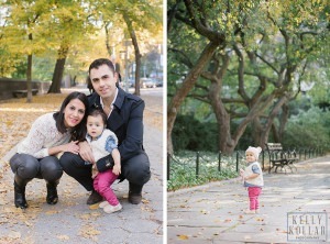 Fall, autumn family session in Central Park and the Conservatory Garden. Photos by Kelly Kollar Photography.