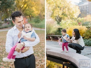 Fall, autumn family session in Central Park and the Conservatory Garden. Photos by Kelly Kollar Photography.