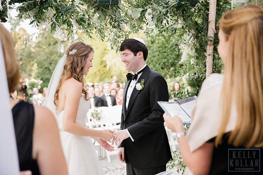 Jewish wedding at New York Botanical Garden in the Bronx. Photos by Kelly Kollar Photography.