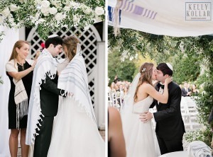 Jewish wedding at New York Botanical Garden in the Bronx. Photos by Kelly Kollar Photography.