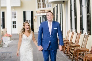 Beach wedding at Congress Hall in Cape May, New Jersey. Photos by Kelly Kollar Photography.