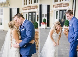 Beach wedding at Congress Hall in Cape May, New Jersey. Photos by Kelly Kollar Photography.