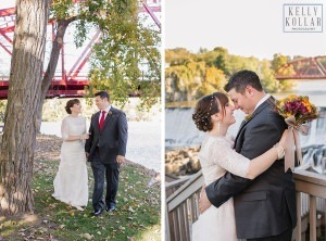 Fall, autumn wedding at Diamond Mills Hotel in Saugerties, New York. Photos by Kelly Kollar Photography.