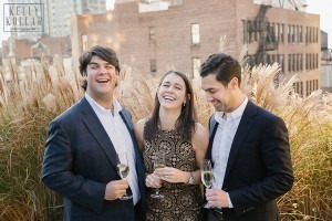 Surprise proposal and engagement on a Tribeca rooftop and at the Nomad Hotel in Manhattan. Photos by Kelly Kollar Photography.