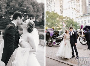 Wedding at St. Barts Episcopal Church, photos in Central Park, celebration at the University Club. Photos by Kelly Kollar Photography.