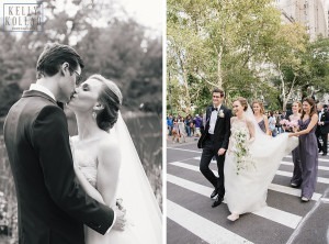 Wedding at St. Barts Episcopal Church, photos in Central Park, celebration at the University Club. Photos by Kelly Kollar Photography.