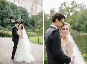 Wedding at St. Barts Episcopal Church, photos in Central Park, celebration at the University Club. Photos by Kelly Kollar Photography.