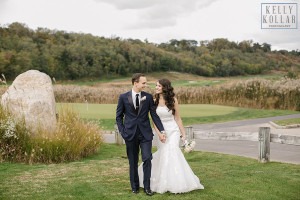 Fall wedding at Harbor Links Golf Course in Port Washington, New York. Photos by Kelly Kollar photography.