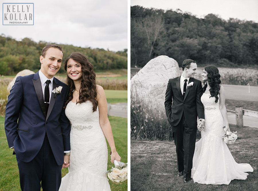 Fall wedding at Harbor Links Golf Course in Port Washington, New York. Photos by Kelly Kollar photography.