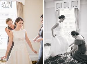 Fall, autumn wedding at St. Ignatius Loyola and New York Athletic Club. Photos by Kelly Kollar Photography.