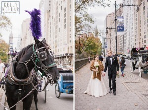 Fall, autumn wedding at St. Ignatius Loyola and New York Athletic Club. Photos by Kelly Kollar Photography.