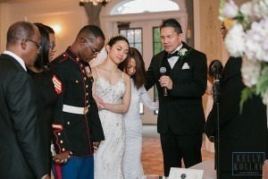 Filipino and Trinidadian Marine Corps wedding at the Carriage House in Galloway, New Jersey. Photos by Kelly Kollar Photography.