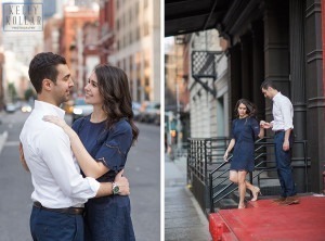 Engagement session in Tribeca. Photos by Kelly Kollar Photography.