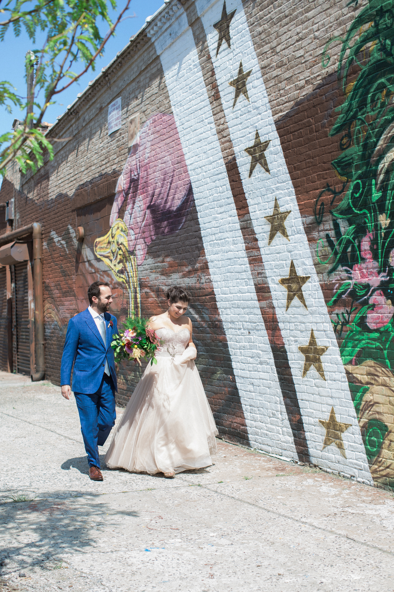 Wedding at Liberty Warehouse in Brooklyn, New York. Photo by Kelly Kollar Photography.