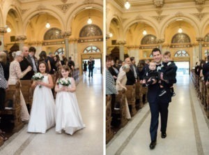 Rainy wedding at Church of St Francis Xavier in Manhattan, portraits in Washington Square Park and reception at Liberty House in Jersey City. Photos by Kelly Kollar Photography.