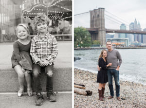 Family session in Brooklyn Bridge Park in New York. Photos by Kelly Kollar Photography.