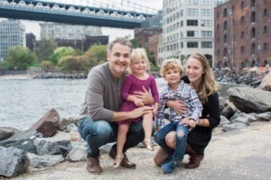 Family session in Brooklyn Bridge Park in New York. Photos by Kelly Kollar Photography.