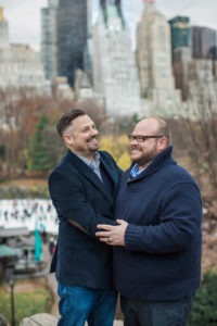 Same sex elopement in Central Park. Photos by Kelly Kollar Photography.