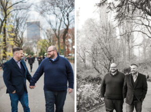 Same sex elopement in Central Park. Photos by Kelly Kollar Photography.