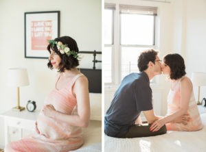 Audrey and Peter's baby bump photos in Brooklyn. Photos by Kelly Kollar Photography.