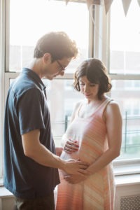 Audrey and Peter's baby bump photos in Brooklyn. Photos by Kelly Kollar Photography.