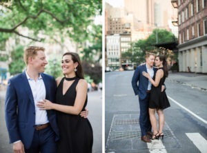 Engagement in Flatiron and Tribeca. Photos by Kelly Kollar Photography.