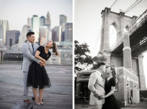 Anniversary session in Brooklyn at the Brooklyn Bridge.