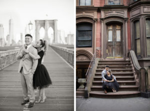 Anniversary session in Brooklyn at the Brooklyn Bridge.