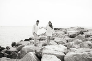 Engagement session in Long Beach, New York.