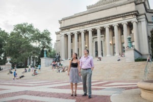Engagement session in Manhattan at the Met Museum and Columbia University. Photos by Kelly Kollar Photography.