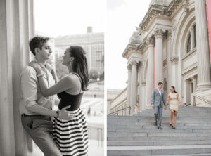 Engagement session in Manhattan at the Met Museum and Columbia University. Photos by Kelly Kollar Photography.